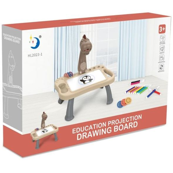 Manyuk Toys Dinós vetítő rajzasztal tollakkal 48 ábrával (HL2023-1) (HL2023-1)