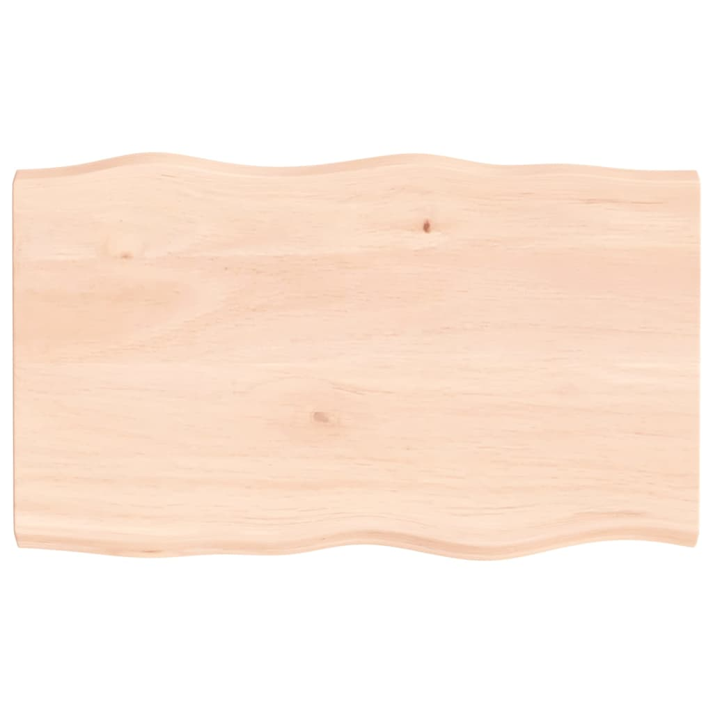 asztallap 100x60x(2-4) cm kezeletlen tömör fa élőszegélyes (363888)