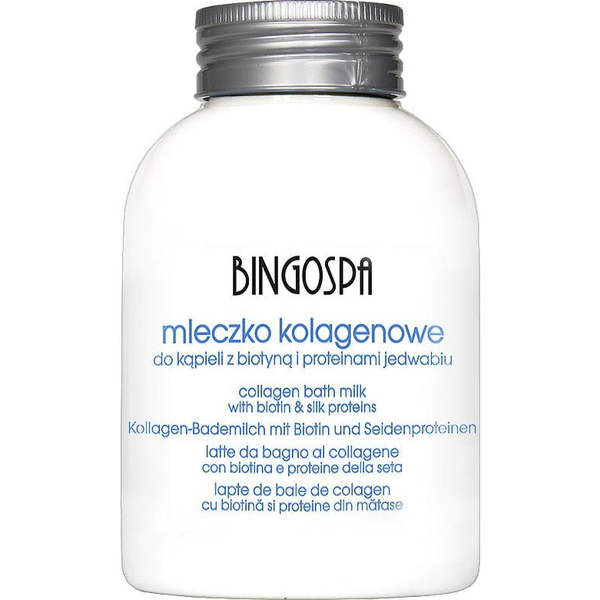 BingoSpa Spa&Beauty Mleczko kolagenowe do kąpieli z biotyną i proteinami jedwabiu 500ml