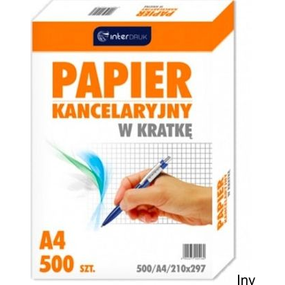  Interdruk Papier kancelaryjny A4 kratka 500 kartek (332860)