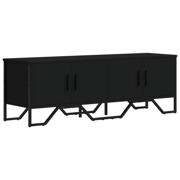 fekete szerelt fa TV-szekrény 122 x 34 x 41 cm