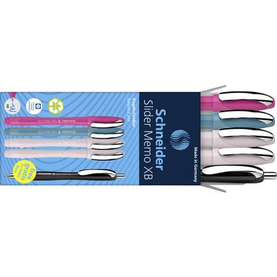 Schneider Schreibgeräte Etui 4x Memo + 1x Rave sortiert 150255 Golyóstoll Írás színe: Kék 5 db Schneider Schreibgeräte Etui 4x Memo + 1x Rave sortiert 150255 Golyóstoll Írás színe: Kék 5 db