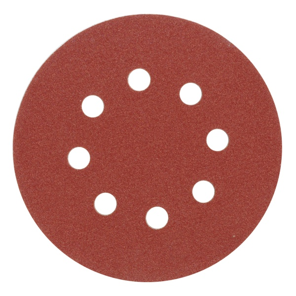 VOREL Tépőzáras Fíbertárcsa 125 mm / P40 8 Lyukas (5 db) (08574)