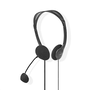 Слушалки за компютър, Nedis, жак 3,5 мм, кабел 2,0 м, черни