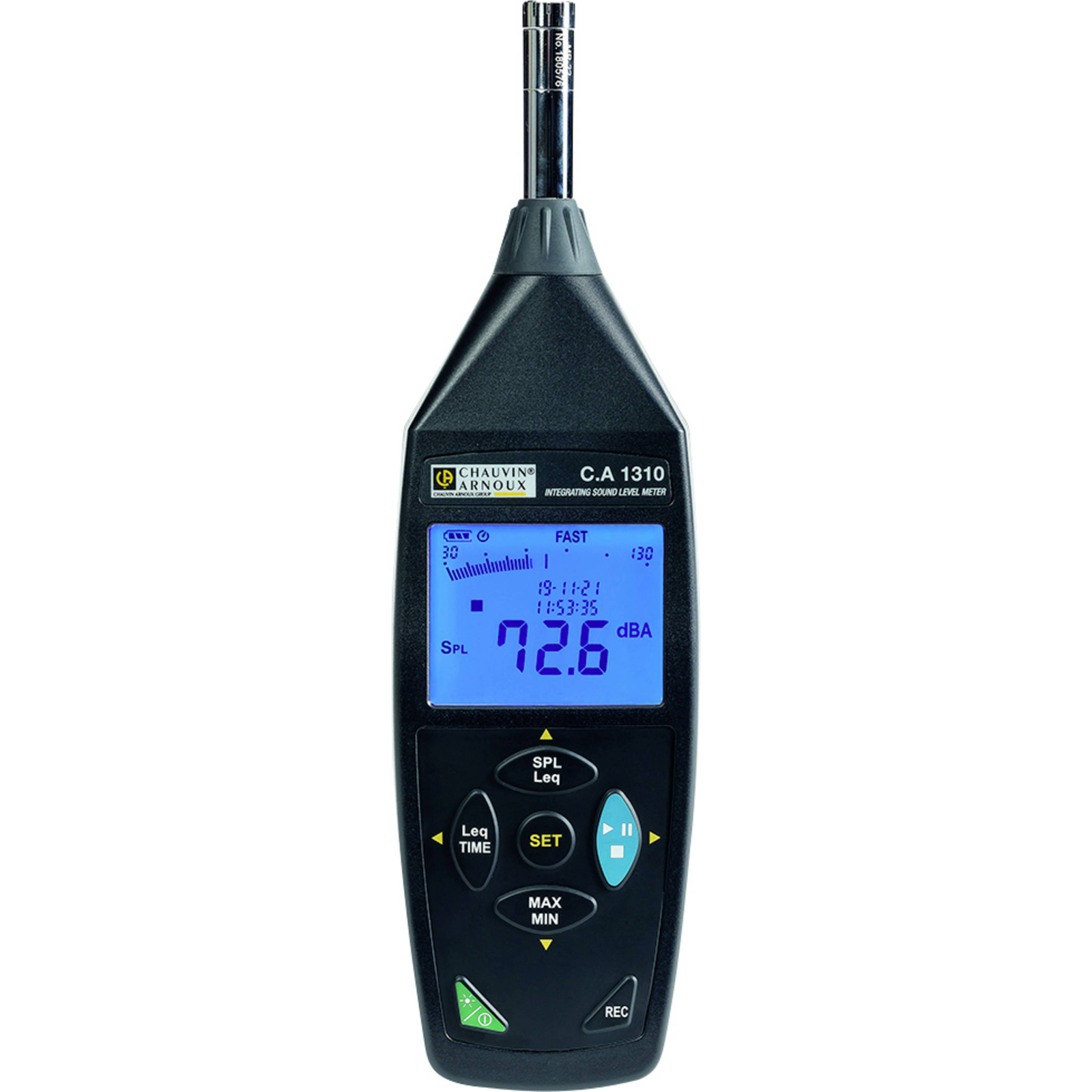 Chauvin Arnoux Zajszintmérő Adatgyűjtő C.A 1310 30 - 130 dB 20 Hz - 8 kHz Mikro USB, Jack alj, 2,5 mm-es (P01651030) (P01651030)
