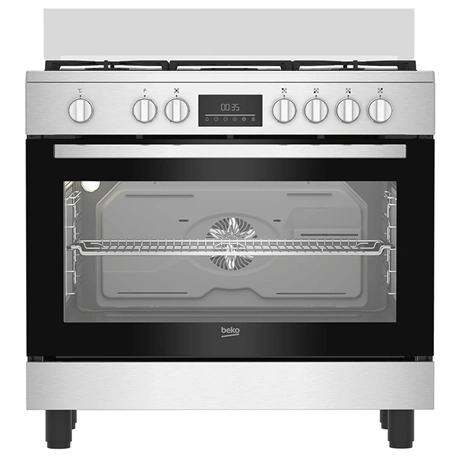 Beko BGM11226EX Vrijstaand fornuis Electrisch Gaskookplaat Roestvrijstaal