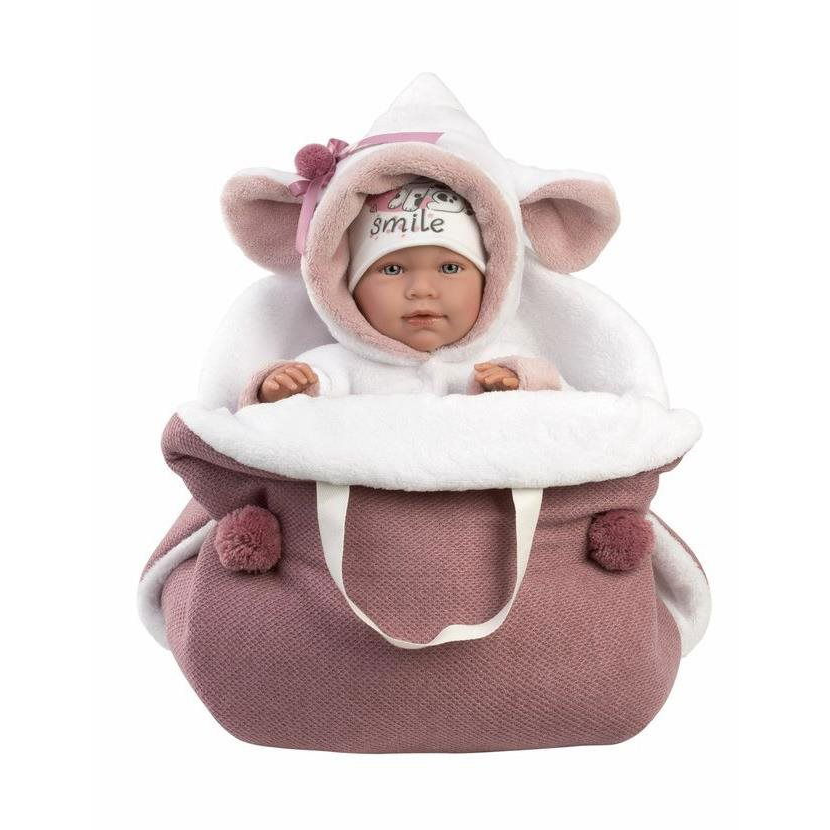 Llorens 74048 New Born - élethű játékbaba hangokkal és puha szövet testtel - 42 cm (8426265740482)