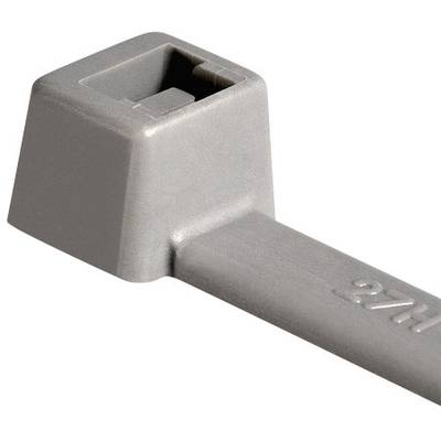 HellermannTyton 116-01818 T18R-PA66-GY Kábelkötöző 101.60 mm 2.45 mm Szürke 100 db (116-01818)