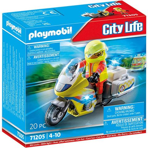 Playmobil: City Life Mentőmotor villogó fénnyel (71205) (71205P)