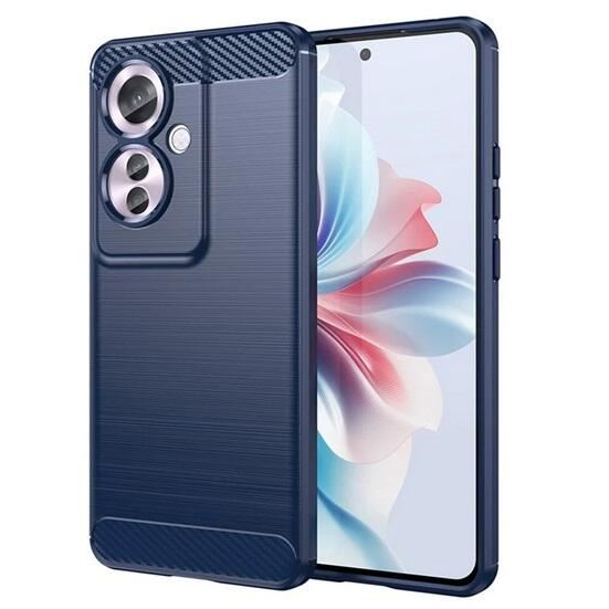 Gigapack Oppo Reno11 F szálcsiszolt, karbon mintás tok sötétkék (GP-157267) (GP-157267)