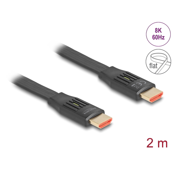 Delock 81002 High Speed HDMI plochý kabel 48Gb