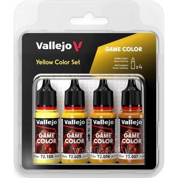  Vallejo Vallejo: 72.378 - Game Color - Yellow Color Set 4 x (18 ml)