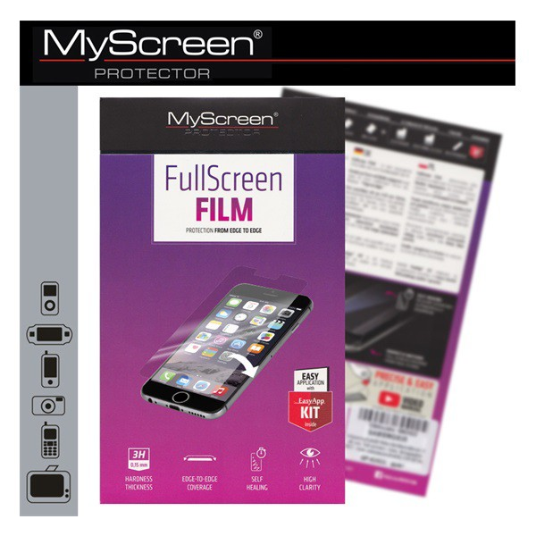 MYSCREEN CRYSTAL FULLSCREEN képernyővédő fólia (íves, öntapadó PET, nem visszaszedhető, 0.15mm, 3H) ÁTLÁTSZÓ [Samsung Galaxy A3 (2017) SM-A320F]