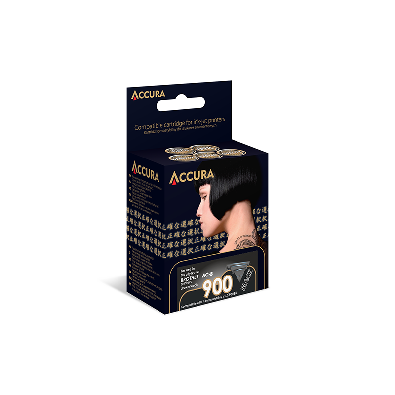 Accura (Brother LC900BK) Tintapatron - Fekete (AC-B900B)