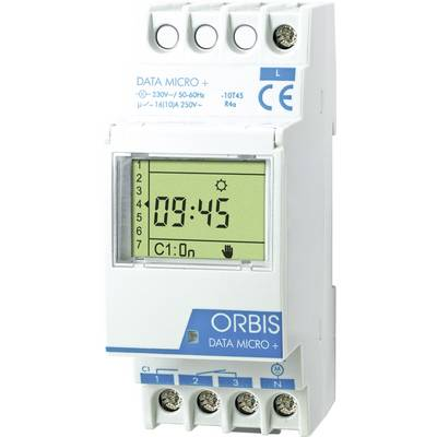 ORBIS Zeitschalttechnik DATA MICRO + 230V Kalapsínes időkapcsoló óra Digitális 250 V/AC (OB172012N)
