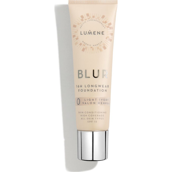 Lumene Blur 16h Longwear Foundation SPF15 Shade 0 Light Ivory / Valon hehkua