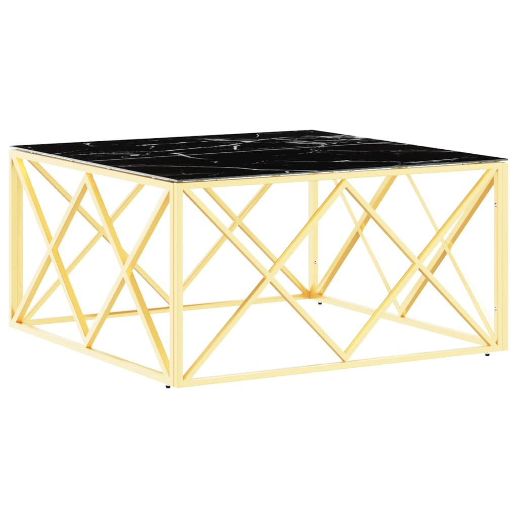 ezüstszínű üveg és rozsdamentes acél dohányzóasztal 80x80x40 cm (349972)