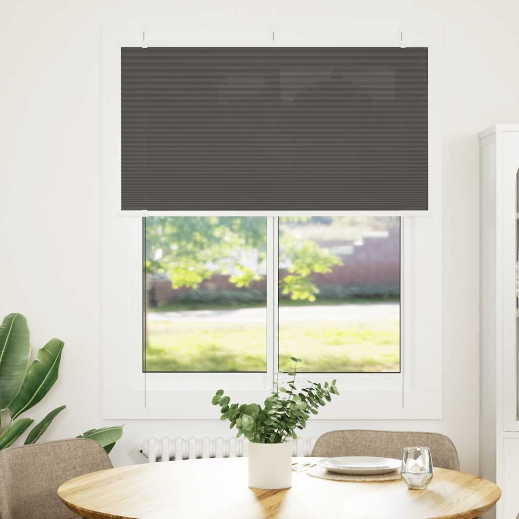 pliszírozott redőny fekete 110x100 cm szövetszélesség 109,4 cm (4015128)