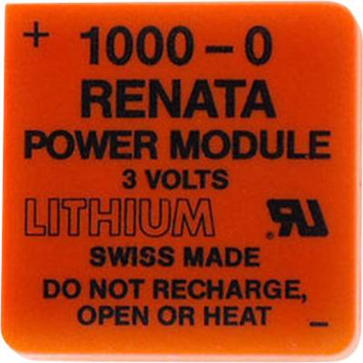 1000-0 lítium elem, 3V 950 mAh, Renata Powermodul 1000-0 (1000-0)