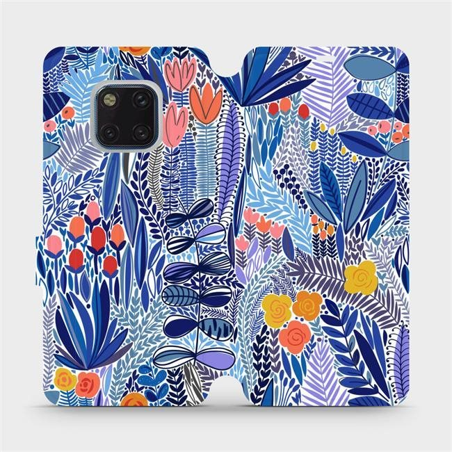 Flip mobile phone case Huawei Mate 20 Pro - MP03P Blue flower (5903516761548)