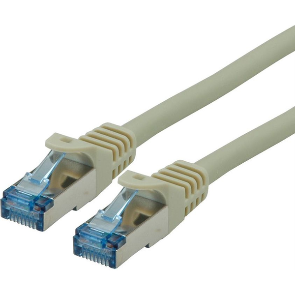 ROLINE Patchkabel Cat.6A S/FTP (PiMF), Component Level, LSOH, grau, 0,5 m