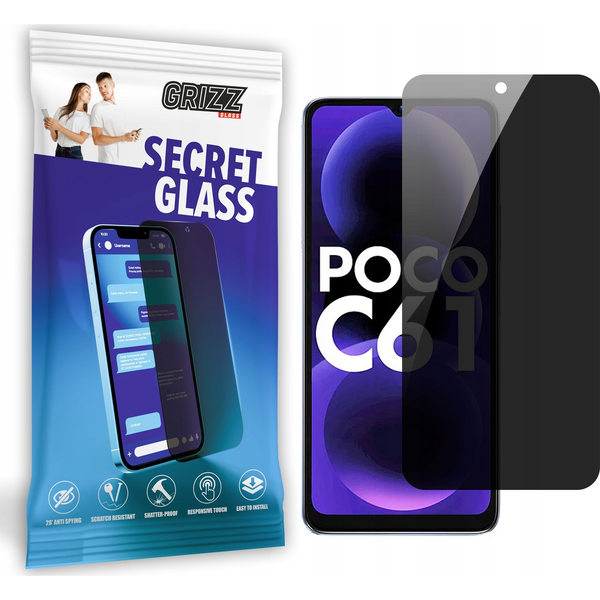 GrizzGlass Szkło prywatyzujące GrizzGlass SecretGlass do Xiaomi POCO C61