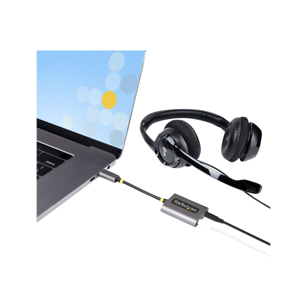 StarTech.com USBC-AUDIO-SPLITTER audio elosztó Szürke (USBC-AUDIO-SPLITTER)