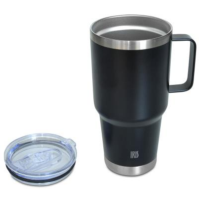 Iris Barcelona Tumbler pohár fogantyúval, 850 ml, fekete (8364-IN)