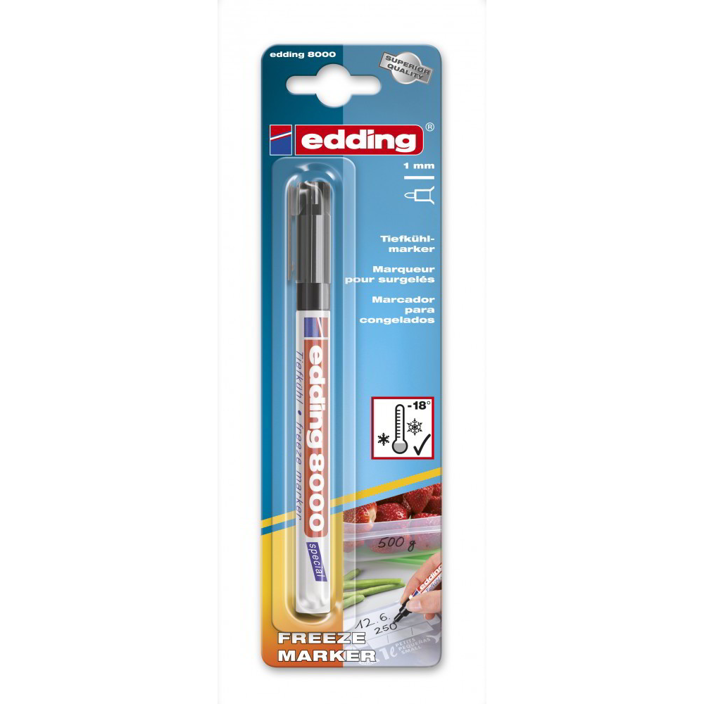 Edding 8000 Freeze 1 mm Alkoholos marker - Fekete (7580180000)