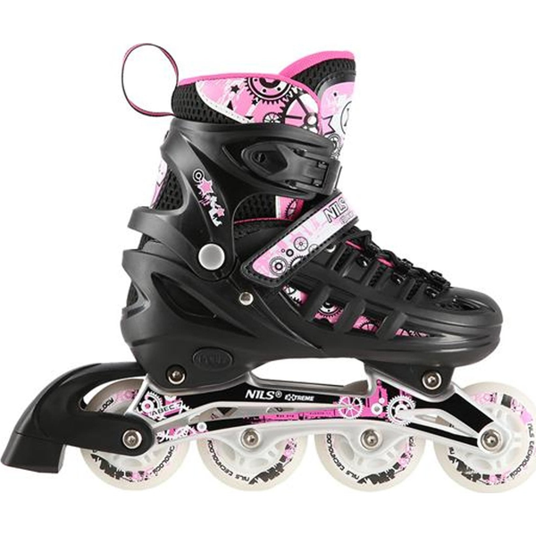 Rolki Nils Extreme NH10905 z wymienną płozą regulowane czarne r. 31-34