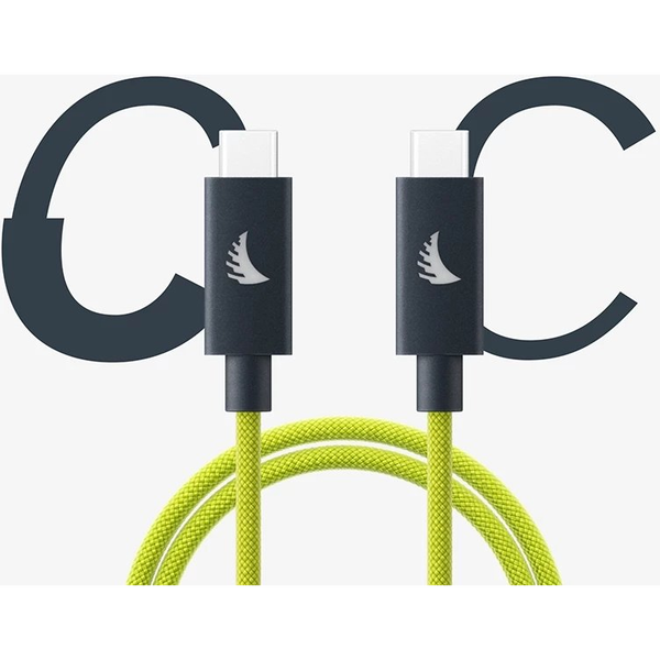 ANGELBIRD CABLE I USB-C 4.0 I SOLID FLEX CABLE RIGHT-ANGLE I LIME I 2 M