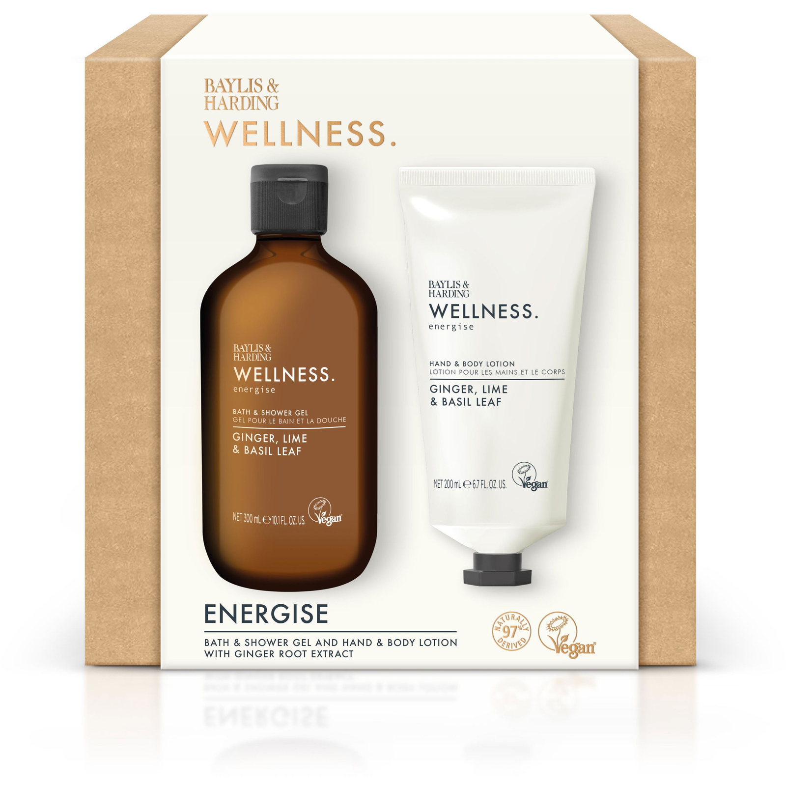 BAYLIS & HARDING testápoló ajándékcsomag, Gyömbér, Lime & Bazsalikom 500 ml (017854118263)