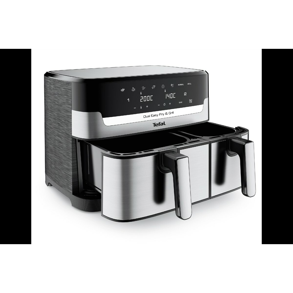 Tefal Dual Easy Fry & Grill EY905D Dvojitý 8,3 L Samostatný 2700 W Teplovzdušná fritéza Nerezová oceľ (EY905D10)
