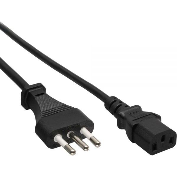 InLine 4043718038084 Stromkabel Schwarz 1,8 m Netzstecker Typ L C13-Koppler