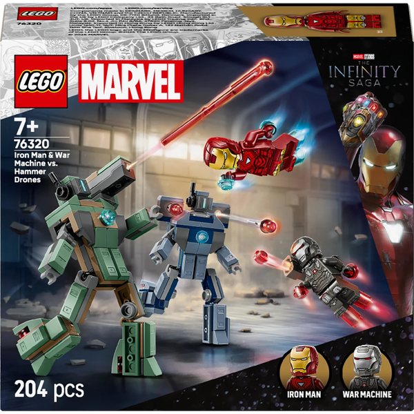 LEGO Marvel 76320 Iron Man a War Machine vs. Hammerove drony