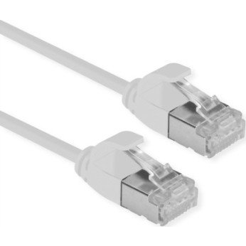 ROLINE U/FTP DataCenter Patchkabel Cat.6A (Class EA), LSOH, slim, grau, 0,3 m