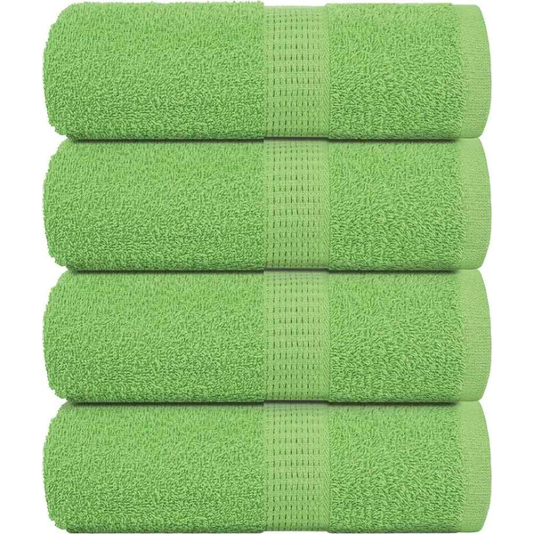 Toallas 4 Unidades 100% Algodón Verde Manzana 30x30 Cm 360 Gsm Vidaxl