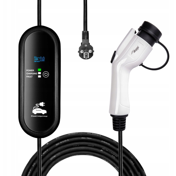 AKYGA Töltőkábel elektromos autóhoz GB/T LCD 1-fázisú 16A 3.8kW 5m AK-EC-23