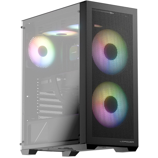 Компютърна кутия LC Power Gaming 717B - Meshwork_L, Тъмна, Черна