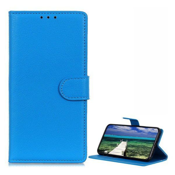 Tok álló, bőr hatású (FLIP, oldalra nyíló, asztali tartó funkció, prémium) VILÁGOSKÉK [Sony Xperia 5 III (XQBQ62)] (5996591086262)