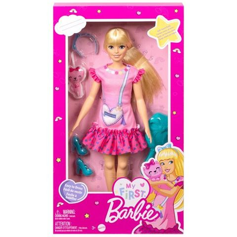 Mattel Barbie: első Barbie babám - szőke hajú baba 34cm (HLL19)