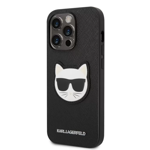 Karl Lagerfeld tok fekete (KLHCP14XSAPCHK) Apple iPhone 14 Pro Max készülékhez