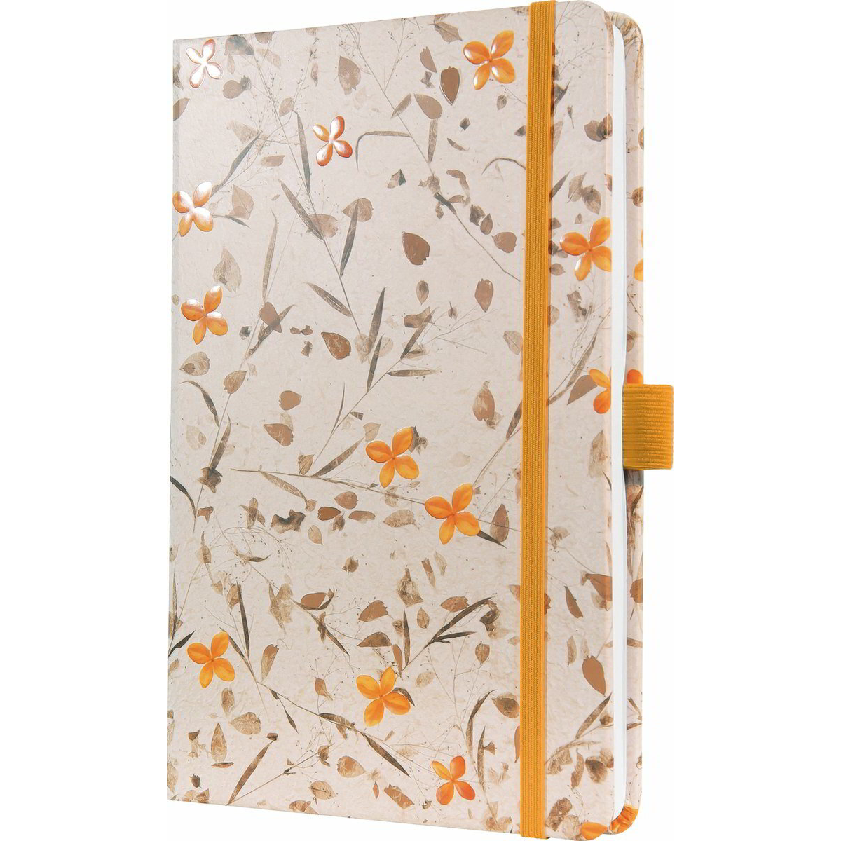 Sigel Jolie Bloom Orange 87 lapos 135x203mm vonalas jegyzetfüzet (JN341)