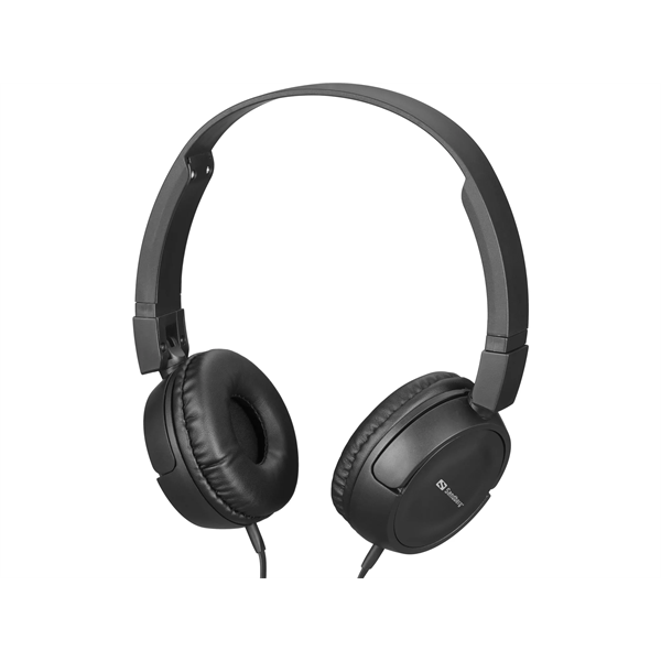 Sandberg Saver MiniJack HeadPhoneTravel Hovedtelefoner Ledningsført Headset Rejsende Sort