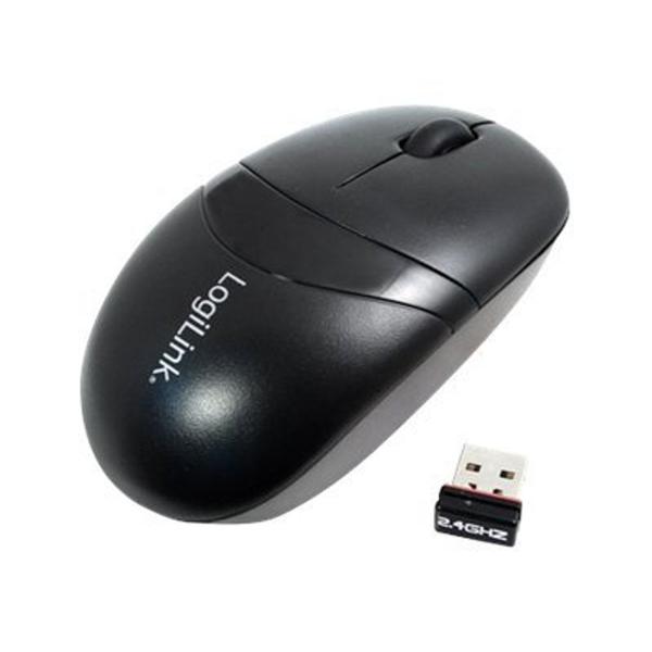 Безжична оптична мишка, LOGILINK, 2.4 GHz, черна