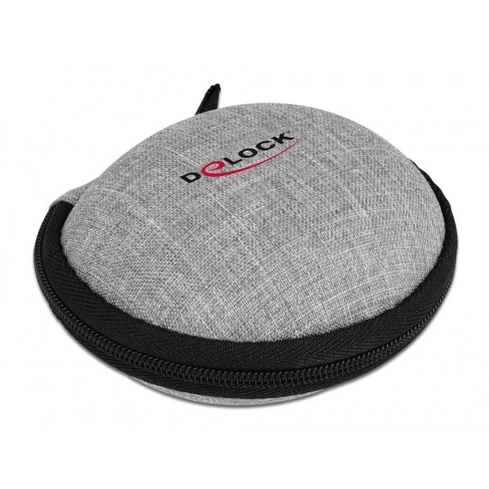 Delock univerzális fülhallgató védőtok szürke (18421) (delock18421)