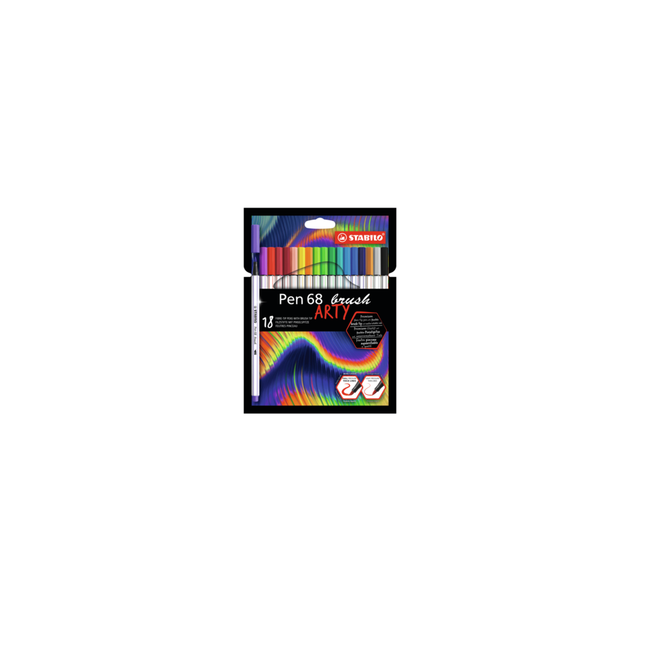 STABILO Pen 68 brush ARTY filctoll Különböző színekben 18 dB (568/18-21-20)