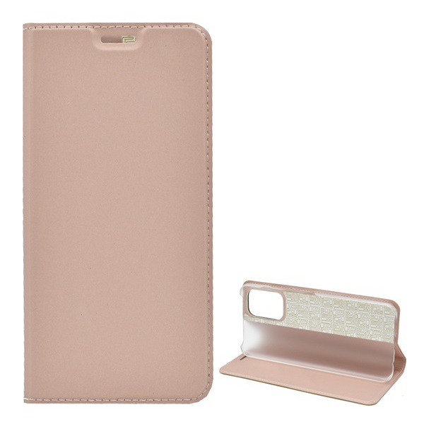 Tok álló, bőr hatású (FLIP, oldalra nyíló, asztali tartó funkció) ROZÉARANY 2 [Xiaomi Redmi Note 10 4G (Note 10s)] (5996591096292)