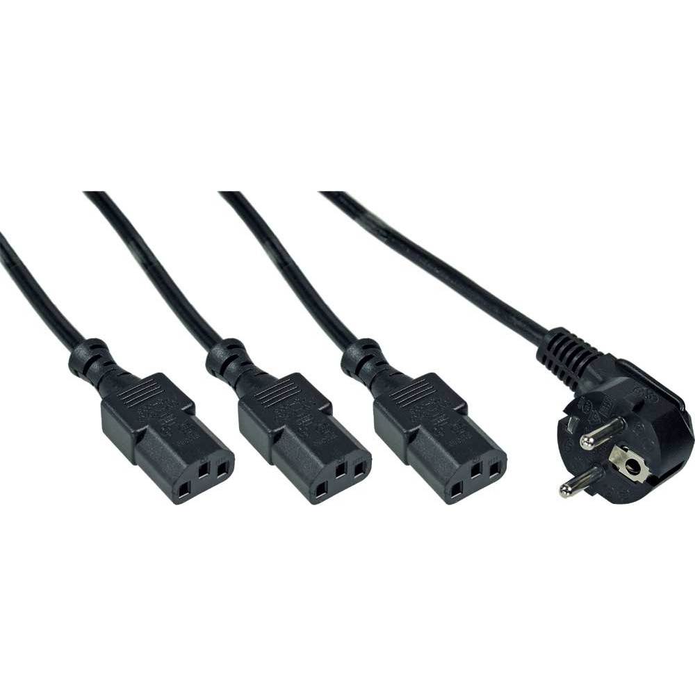 InLine 16657G tápkábel Fekete 1 M CEE7/7 (16657G)