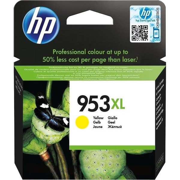 HP 953XL High Yield Yellow Original Ink Cartridge inkoustová náplň 1 kusů Vysoká (XL) výtěžnost